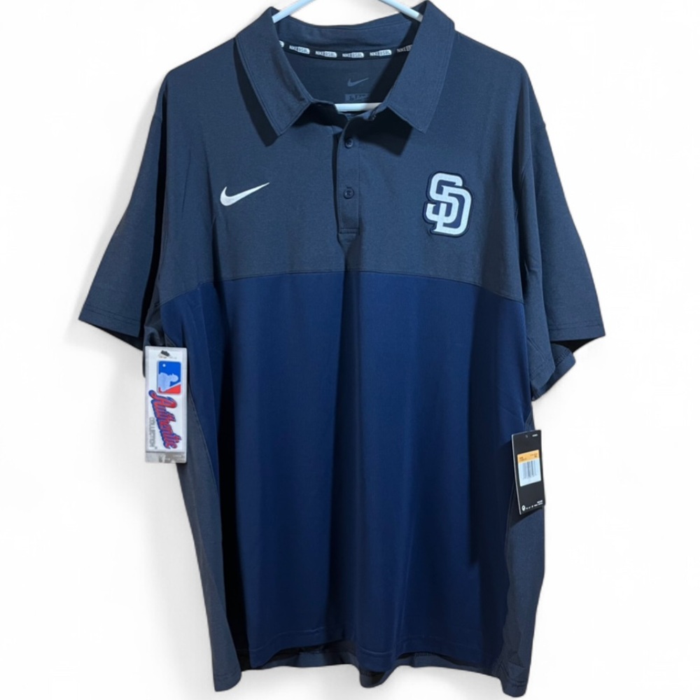 Nike MLB Authentic Collection San Diego Padres Polo Shirt XXL Dri-Fit NWT
